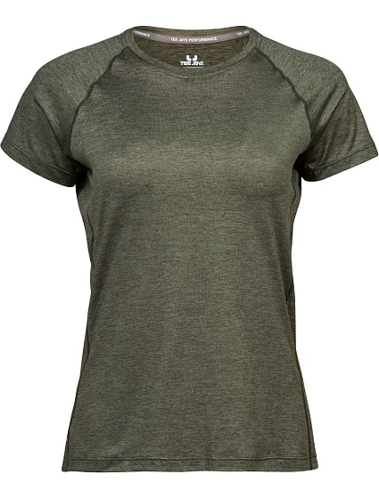 Tee Jays TJ 7021 Dámske športové tričko CoolDry 18.7021 olivovo melírované Tee Jays TJ 7021 Dámske športové tričko CoolDry 18.7021 olivovo melírované