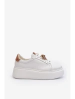 Dámské kožené tenisky model 21647474 bílé - CheBello