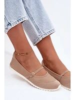 Športové baleríny s opaskom Beige Charmy