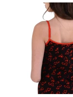 Dámská košilka model 19001976 černá se srdíčky - Karol Dámská košilka model 19001976 černá se srdíčky - Karol