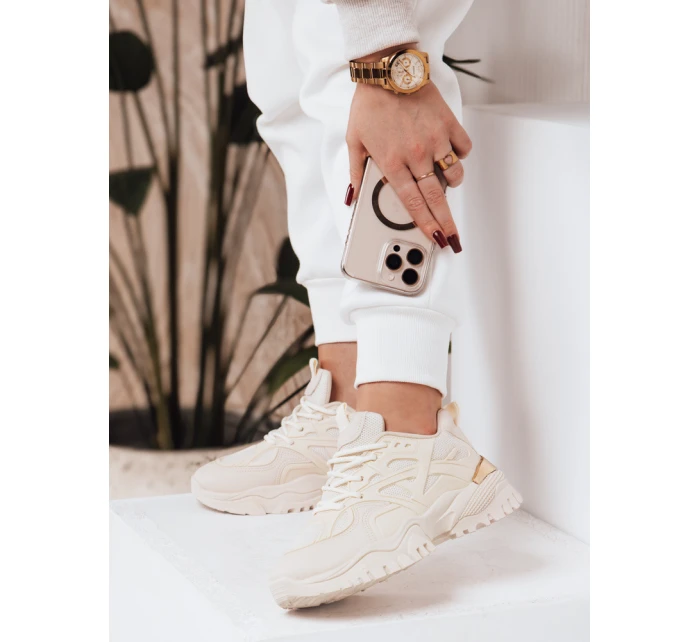 Dámské tenisky beige Dstreet model 21972444 - FashionStreet