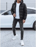 Pánská prošívaná zimní bunda s kapucí černá Dstreet model 21980174 - FashionStreet