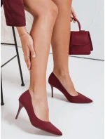 Dámské vínové semišové boty Dstreet model 21992193 - FashionStreet