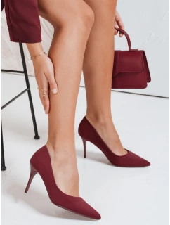 Dámské vínové semišové boty Dstreet model 21992193 - FashionStreet