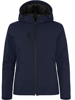 Padded Hooded Softshell Women Dámská zateplená softshellová bunda s kapucí model 22454987 dark navy - Clique