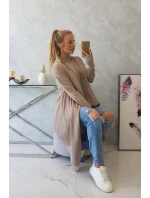 Halenka s rozšířeným spodním dílem tmavě béžová Halenka s rozšířeným spodním dílem tmavě béžová