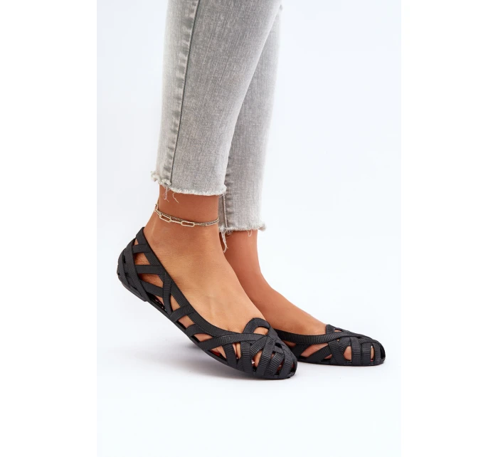 Dámské gumové baleríny černé model 21652104 - Boto