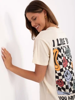 Tričko model 20941886 světle béžové - FPrice