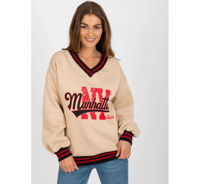 Bluza EM BL model 18510343 beżowy - FPrice Bluza EM BL model 18510343 beżowy - FPrice