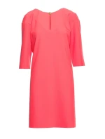 Šaty uvolněného střihu s výstřihem s  korálová barva model 20966115 - STYLOVE