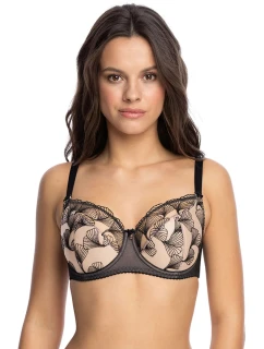 Dámská podprsenka  Černá s béžovou  model 19485438 - Gaia