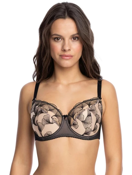 Dámská podprsenka  Černá s béžovou  model 19485438 - Gaia
