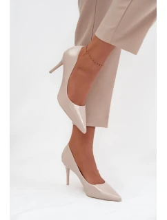 Dámske lodičky na podpätku LE139P Beige - Seastar