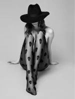 Dámske pančuchové nohavice AGENT SKULLY - 20 DEN