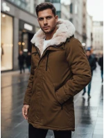 Pánská zimní bunda parka s kapucí béžová Dstreet model 21982648 - FashionStreet