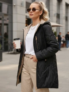 Dámska prešívaná prechodná bunda čierna FashionStreet TY5562