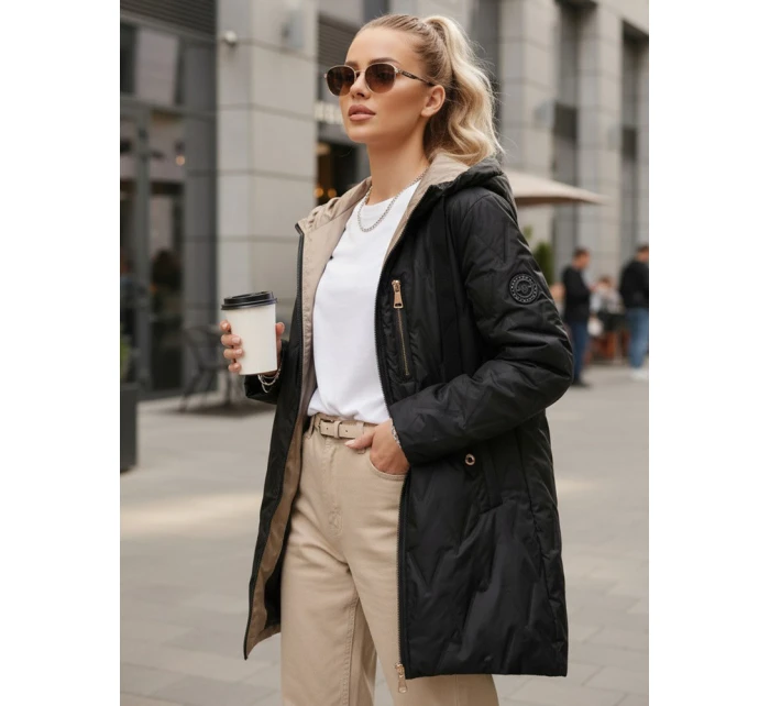 Dámská prošívaná přechodová bunda černá Dstreet model 21995994 - FashionStreet