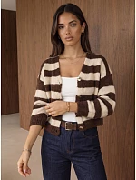 Kardigan damski oversize w model 22404915 - FashionStreet Kardigan damski oversize w model 22404915 - FashionStreet
