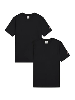 Champion pánske tričko s krátkym rukávom 2-pack black 220267 KK001 pánske tričko