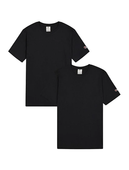 Champion pánske tričko s krátkym rukávom 2-pack black 220267 KK001 pánske tričko