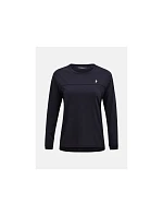 Tričko PEAK PERFORMANCE W Trail Wool Blend LS, čierne Tričko PEAK PERFORMANCE W Trail Wool Blend LS, čierne