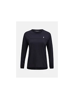 Tričko PEAK PERFORMANCE W Trail Wool Blend LS, černé