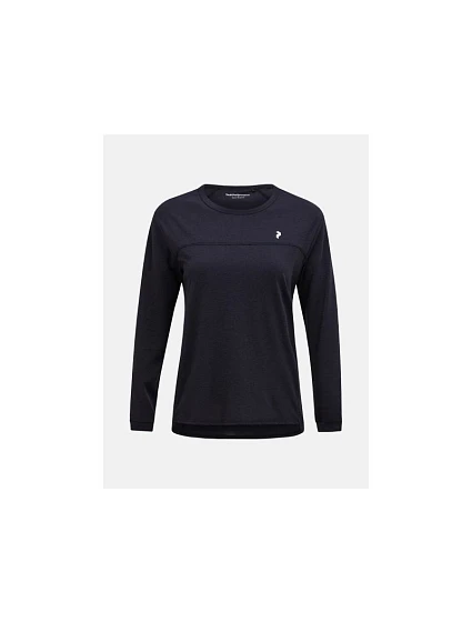 Tričko PEAK PERFORMANCE W Trail Wool Blend LS, čierne Tričko PEAK PERFORMANCE W Trail Wool Blend LS, čierne