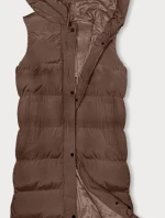 Dámska hrubá hnedá vesta (23-008)