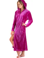 Dámsky župan Siena s kapucňou na zips 3656 fuchsia - Vestis