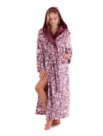 Dámsky župan Flora s kapucňou 3956 4803 mauve wine - Vestis Dámsky župan Flora s kapucňou 3956 4803 mauve wine - Vestis