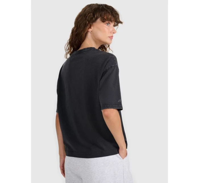 Dámské tričko oversize s potiskem model 21436876 - 4F Dámské tričko oversize s potiskem model 21436876 - 4F