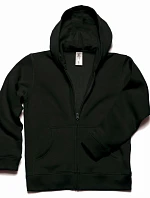B&C Hooded Full Zip /kids Detská mikina s kapucňou 01.0682 čierna