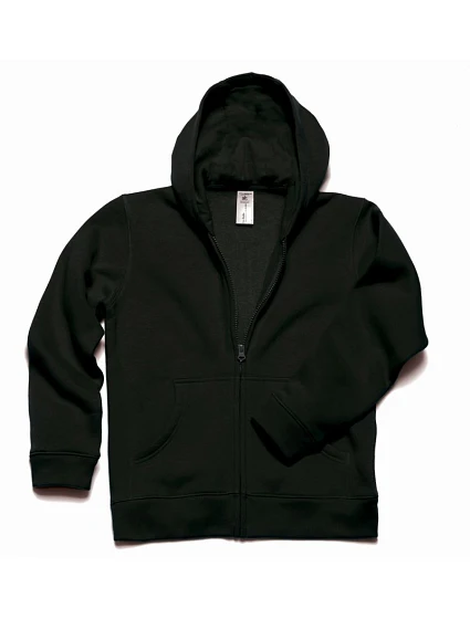 B&C Hooded Full Zip /kids Detská mikina s kapucňou 01.0682 čierna B&C Hooded Full Zip /kids Detská mikina s kapucňou 01.0682 čierna