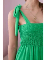 Overal na ramínka s volánkovým topem zelený