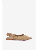 Dámské baleríny s přeskou Zelené Tanelia