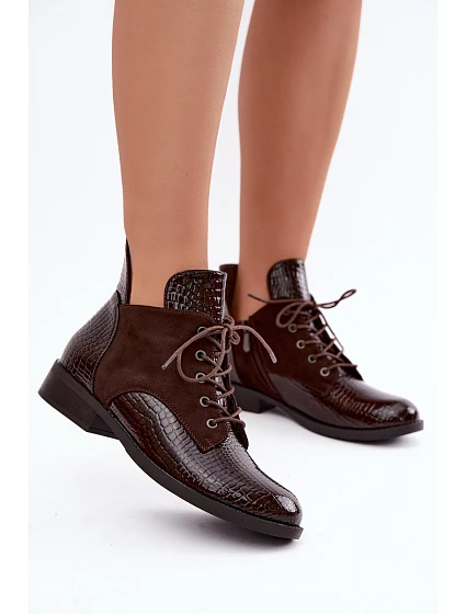 Zateplené kozačky model 22557195 Hnědé - VINCEZA Zateplené kozačky model 22557195 Hnědé - VINCEZA