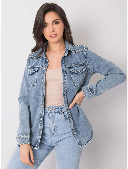 Košile EM KS model 15258361 modrá - FPrice Košile EM KS model 15258361 modrá - FPrice