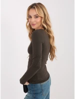 Bluzka WT BZ model 21858981 ciemny brązowy - FPrice Bluzka WT BZ model 21858981 ciemny brązowy - FPrice