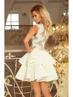 Dámské šaty s krajkovým dekoltem model 5963836 - numoco