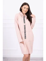 Šaty s kravatou tmavě pudrově růžové Šaty s kravatou tmavě pudrově růžové