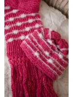 Dámská souprava se šátkem malinová model 18751043 - K-Fashion Dámská souprava se šátkem malinová model 18751043 - K-Fashion