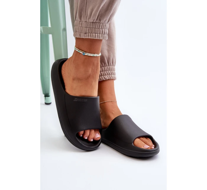 Lekkie Klapki Damskie Big Star NN274A042 Czarne Lekkie Klapki Damskie Big Star NN274A042 Czarne