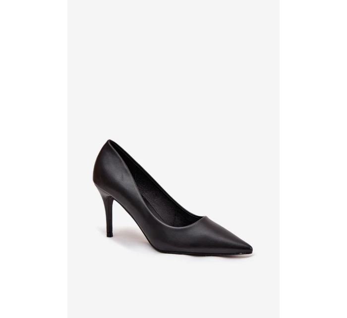 Szpilki Damskie Z Eko Skóry Czarne Sivana