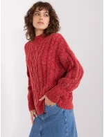 Sweter AT SW  ciemny czerwony model 19018696 - FPrice
