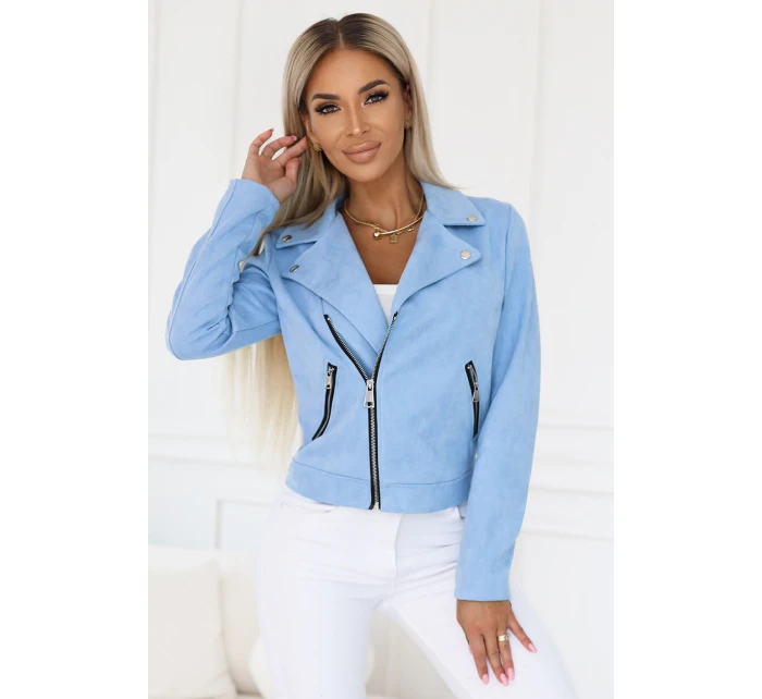 481-3 Semišové tričko s dlhými rukávmi a zipsami - MODRÉ 481-3 Semišové tričko s dlhými rukávmi a zipsami - MODRÉ