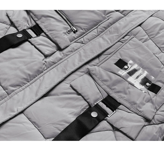 PUCHOWA KURTKA DAMSKA Z  SZARA model 21244221 - Ann Gissy