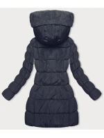 Tmavě modrá zimní bunda s kapucí model 21246055 - LHD Tmavě modrá zimní bunda s kapucí model 21246055 - LHD