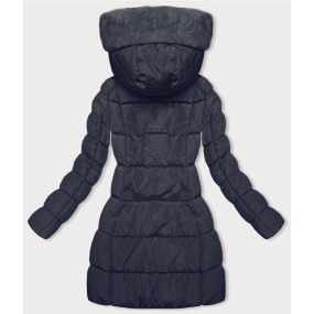 Tmavomodrá zimná bunda s kapucňou (2M-231)