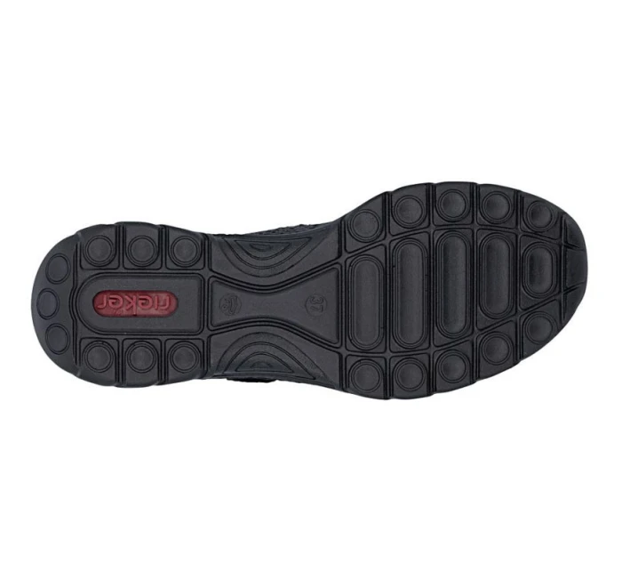 Dámské černé polobotky na suchý zip model 21910617 - Rieker