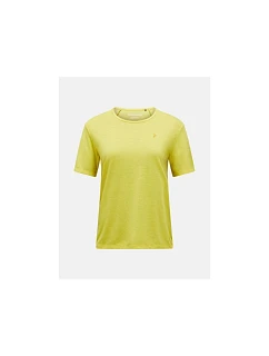 Dámske tričko PEAK PERFORMANCE W Wool-Blend Shortsleeve, žltá farba